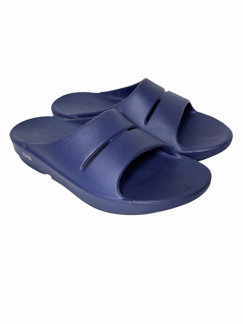 OOFOS OOahh Recovery Slide Sandals Blue OOfoam Comfort Size W9 - M7